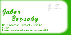 gabor bozsoky business card